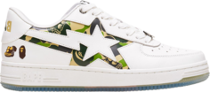 Кроссовки Bored Ape Yacht Club x Bapesta 2 &apos;White Green Camo&apos;, белый