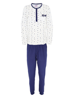 Пижама COTONELLA, цвет Blau/ Weiß