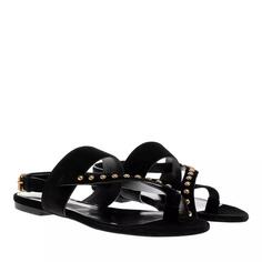 Сандалии gia stud flat sandals Saint Laurent, черный