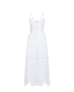 Платье с гипюровыми вставками, белое Charo Ruiz