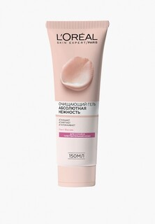 Гель для умывания LOreal Paris L'Oreal Очищающий "Абсолютная Нежность", для сухой и чувствительной кожи, 150 мл, с экстрактами Розы и Жасмина