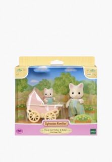 Набор игровой Sylvanian Families «Цветочные котики – папа и малыш в коляске»