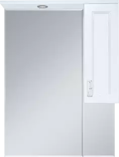Зеркальный шкаф Misty Дива П-Див04065-013П 65x100,1 см R, с подсветкой, выключателем, белый матовый