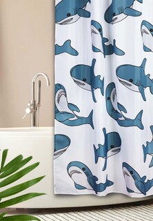 Штора для ванной Crazy Getup 180х180 Plush shark