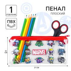 Пенал мягкий, 1 отделение, 95х205 мм, пвх, мстители Marvel