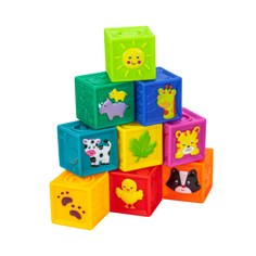 Игры для малышей Solmax Развивающие мягкие кубики 9 шт