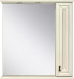 Зеркальный шкаф Misty Лувр П-Лвр03085-1014П 85x80 см R, с подсветкой, выключателем, слоновая кость