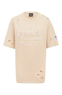 Хлопковая футболка Comme des Fuckdown