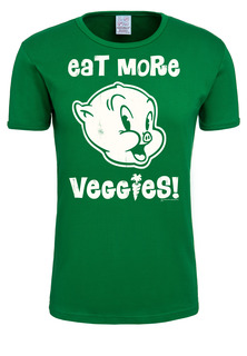 Футболка Logoshirt Looney Tunes Eat More Veggies, зеленый