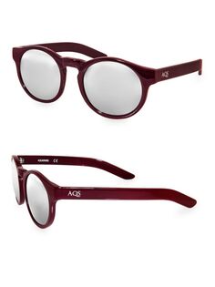 Круглые солнцезащитные очки BENNI 49MM Aqs, цвет Burgundy