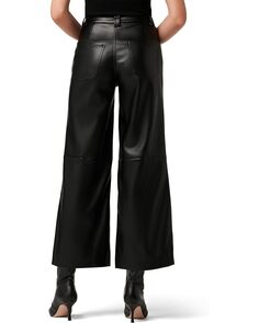 Брюки Joe&apos;s Jeans The Mia Leather Crop Trousers, черный