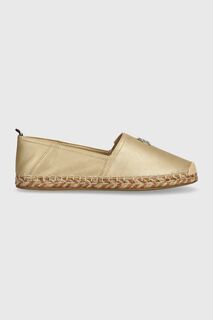 Кожаные эспадрильи TH GOLD FLAT ESPADRILLE Tommy Hilfiger, золотой