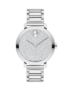 Часы BOLD Evolution 2.0 с хрустальным циферблатом, 34 мм Movado, цвет Silver