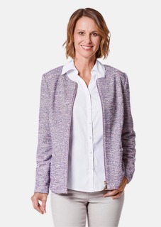 Кардиган GOLDNER Bouclé Blazer, цвет lila/hellflieder/gemustert