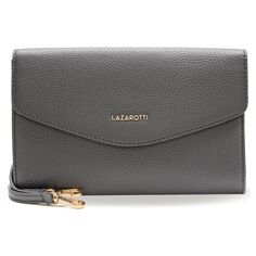 Клатч Lazarotti Bologna Leather Tasche Leder 23 cm, серый