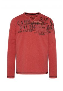 Лонгслив CAMP DAVID T Shirt &apos;The Craftsmen&apos;, красный