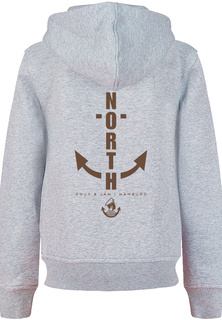 Пуловер F4NT4STIC Hoodie North Anker Knut &amp; Jan Hamburg, цвет grau meliert