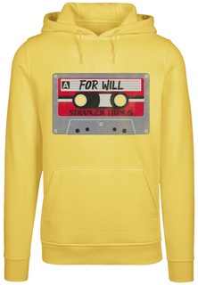 Пуловер F4NT4STIC Hoodie Stranger Things Cassette For Will Netflix TV Series, цвет taxi yellow