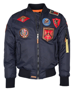 Куртка TOP GUN Bomberjacke im Pilotenstil mit Patches TG20191053, темно синий