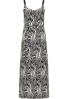 Платье faina Maxi Mit Zebra Print, черный