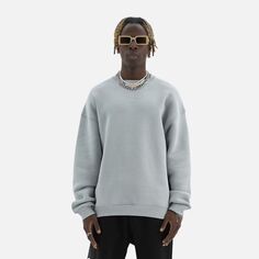 Пуловер Ossy Homer Sweater Longsleeve Oversize, серый