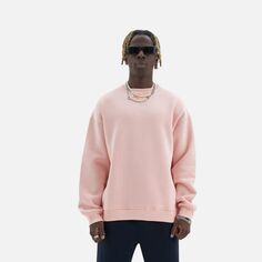 Пуловер Ossy Homer Sweater Longsleeve Oversize, розовый