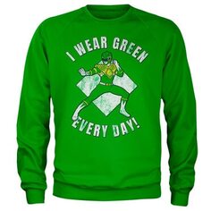 Пуловер Power Rangers I Wear Green Every Day Sweatshirt, зеленый
