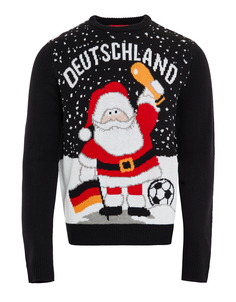 Пуловер Threadbare Weihnachts THB Xmas Jumper Germany, черный