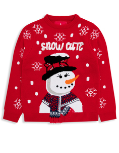 Пуловер Threadgirls Weihnachts Snowman, розовый