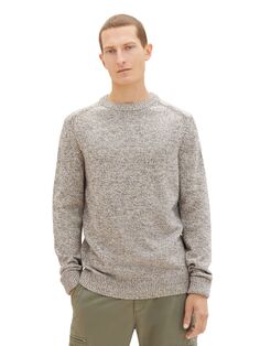 Пуловер Tom Tailor CREWNECK KNIT, бежевый