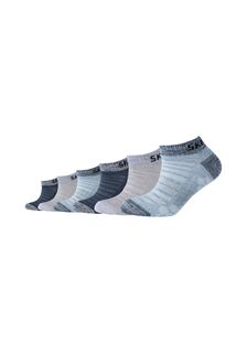 Носки Skechers Sneaker 6 шт mesh ventilation, цвет stone melange