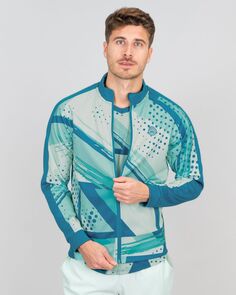 Спортивная куртка BIDI BADU Good Vibes Printed Jacket petrol/mint, цвет Petrol/mint