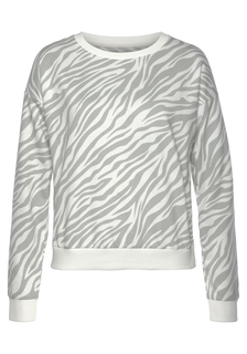 Свитер LASCANA Sweater, цвет grau zebra gestreift