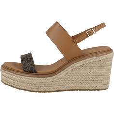 Сандалии Calvin Klein Keilsandale Wedge Sandal 50 Mono Mix, коричневый