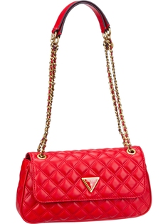 Сумка через плечо Guess Giully Conv Crossbody Flap, красный