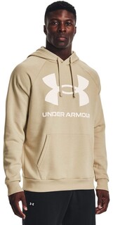 Толстовка Under Armour Hoodie UA Rival Fleece Big Logo Hoodie, коричневый