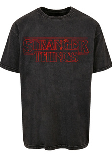 Футболка F4NT4STIC Stranger Things Glow Logo Netflix TV Series, черный