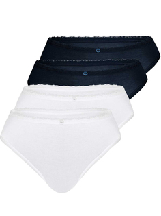 Трусы Sassa 4er Sparpack String, цвет navy white