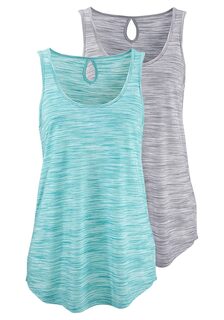 Топ Beach Time Shirt, цвет mint-meliert, grau-meliert