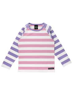 Футболка Villervalla Langarm Stripes Lavender/Bloom, цвет weiß rosa lila