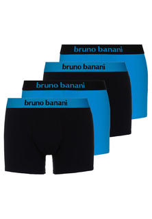 Трусы Bruno Banani Retro Short/Pant Flowing, цвет Aqua Blue/Schwarz