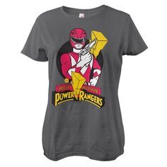 Футболка Power Rangers Red Ranger Pose Girly Tee, серый