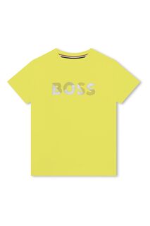 Футболка с логотипом Boss Kidswear, желтый