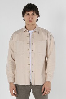 Джинсовая рубашка с карманами Colin&apos;S, коричневый Colins
