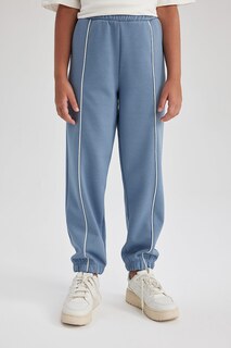 Спортивные брюки со средней талией Defacto, синий