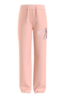 Спортивные брюки прямого кроя из органического хлопка с логотипом Calvin Klein, розовый