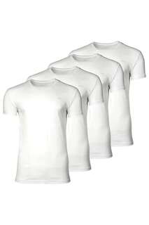 Хлопковая футболка с овальным вырезом - 4 пары Gant, белый