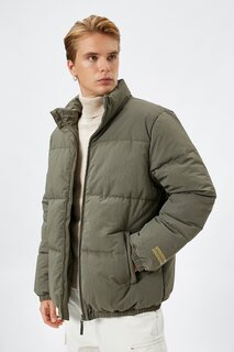 Зимняя куртка со средним воротником Koton, хаки