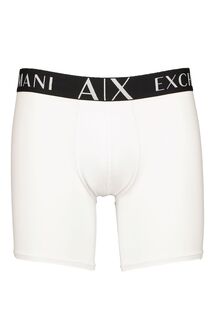 Хлопковые боксеры с логотипом Armani Exchange, белый