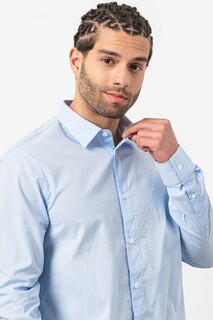 Хлопковая рубашка с острым воротником Armani Exchange, синий